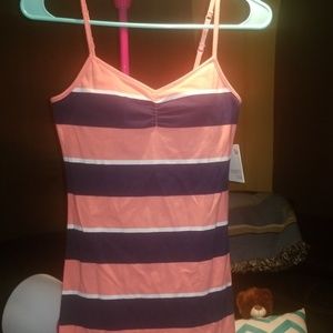 Striped, padded bra cami